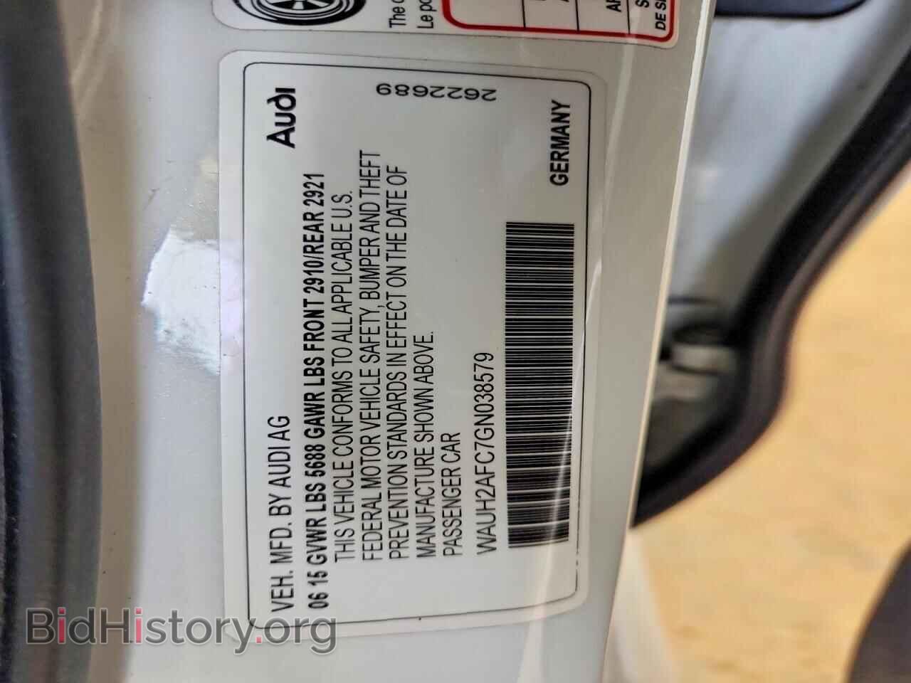 2016 AUDI S6/RS6 - VIN: WAUH2AFC7GN038579 - Фото 12