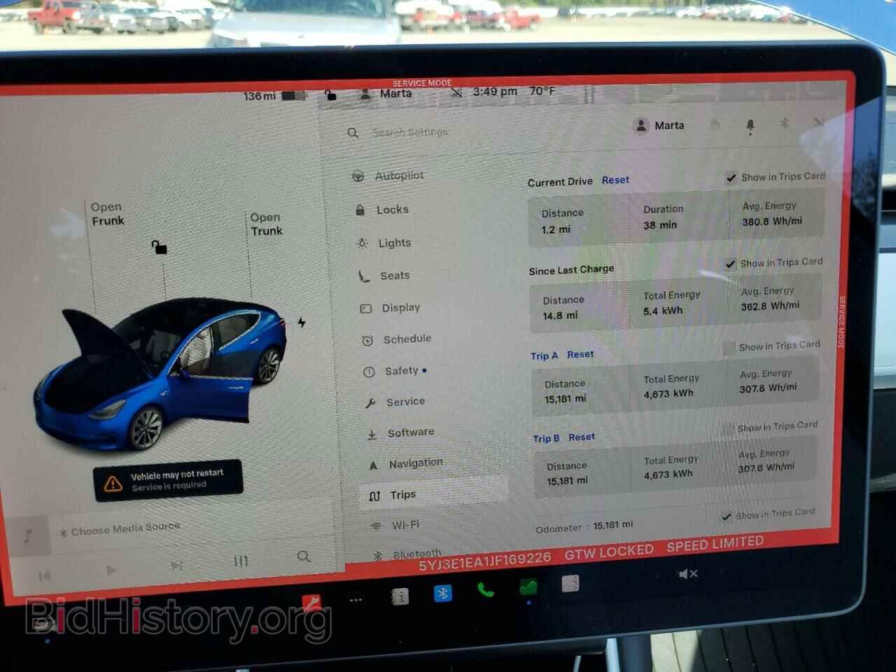 2018 TESLA MODEL 3 - VIN: 5YJ3E1EA1JF169226 - Photo 9