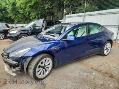 2021 Tesla MODEL 3, blue — VIN 5YJ3E1EA7MF047295, Copart