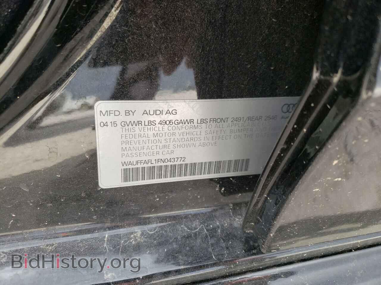 2015 AUDI A4 - VIN: WAUFFAFL1FN043772 - Фото 10