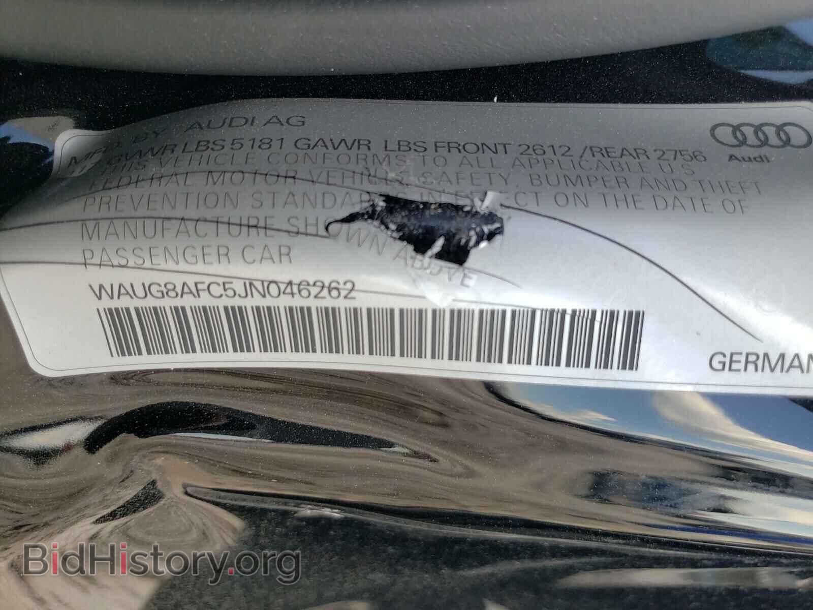 2018 AUDI A6 - VIN: WAUG8AFC5JN046262 - Фото 10