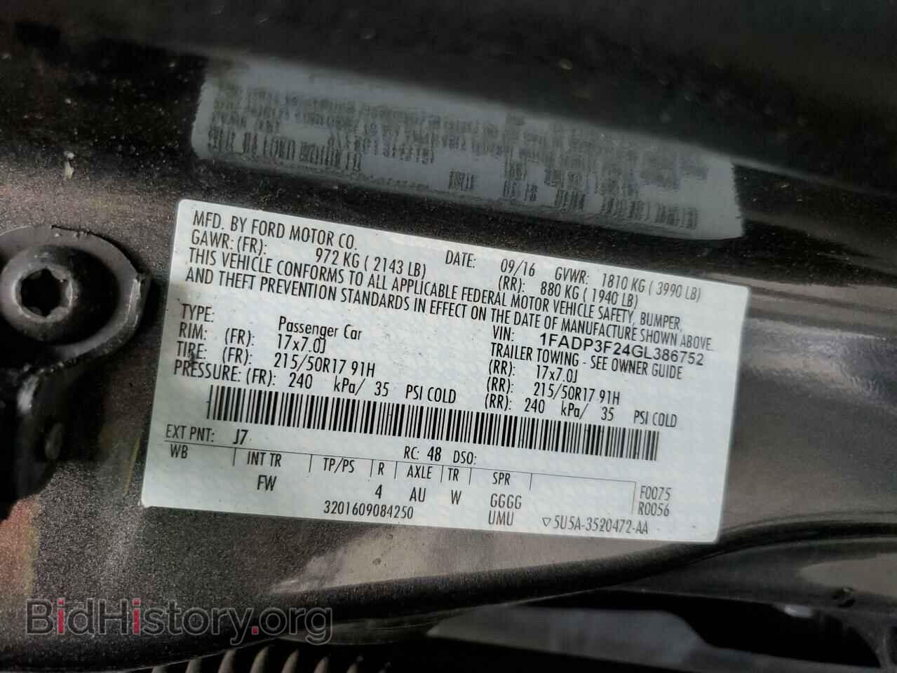 2016 FORD FOCUS - VIN: 1FADP3F24GL386752 - Photo 12