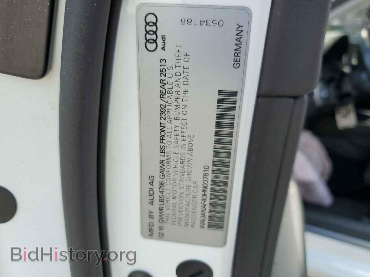 2017 AUDI A4 - VIN: WAUANAF40HN007810 - Photo 10