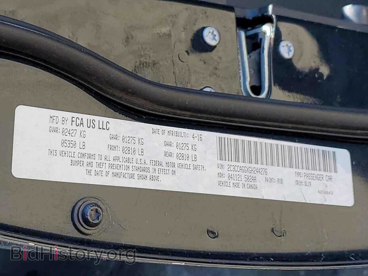2016 CHRYSLER 300 - VIN: 2C3CCAGGXGH244276 - Фото 13