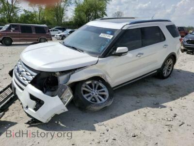 2019 Ford EXPLORER Limited, white — VIN 1FM5K8F83KGA21412, Copart