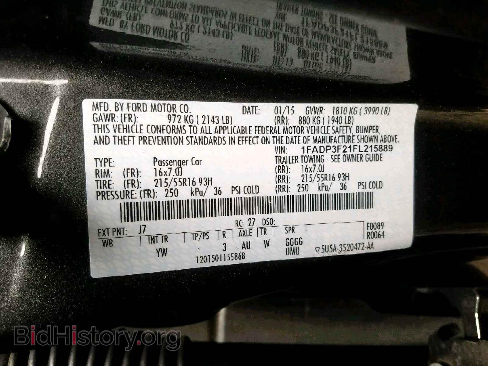 2015 FORD FOCUS SE - VIN: 1FADP3F21FL215889 - Фото 10