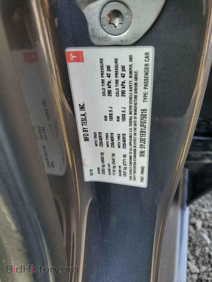 2018 TESLA MODEL 3 - VIN: 5YJ3E1EB1JF075016 - Фото 12