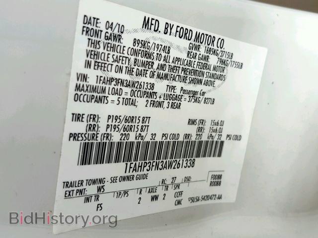 2010 FORD FOCUS - VIN: 1FAHP3FN3AW261338 - Photo 10