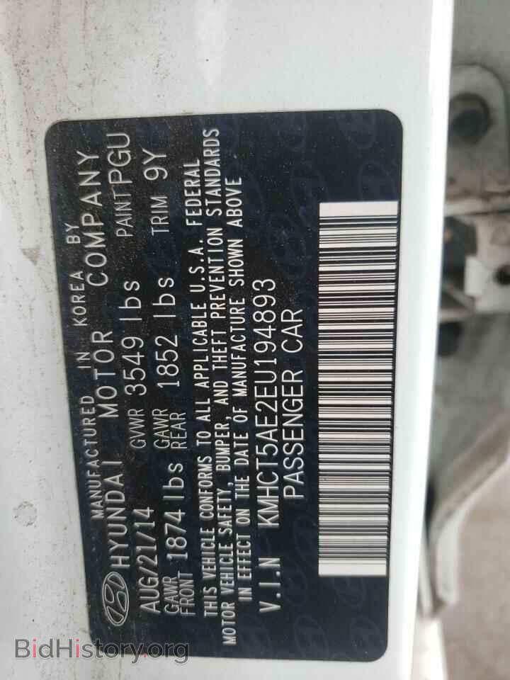 2014 HYUNDAI ACCENT - VIN: KMHCT5AE2EU194893 - Фото 10