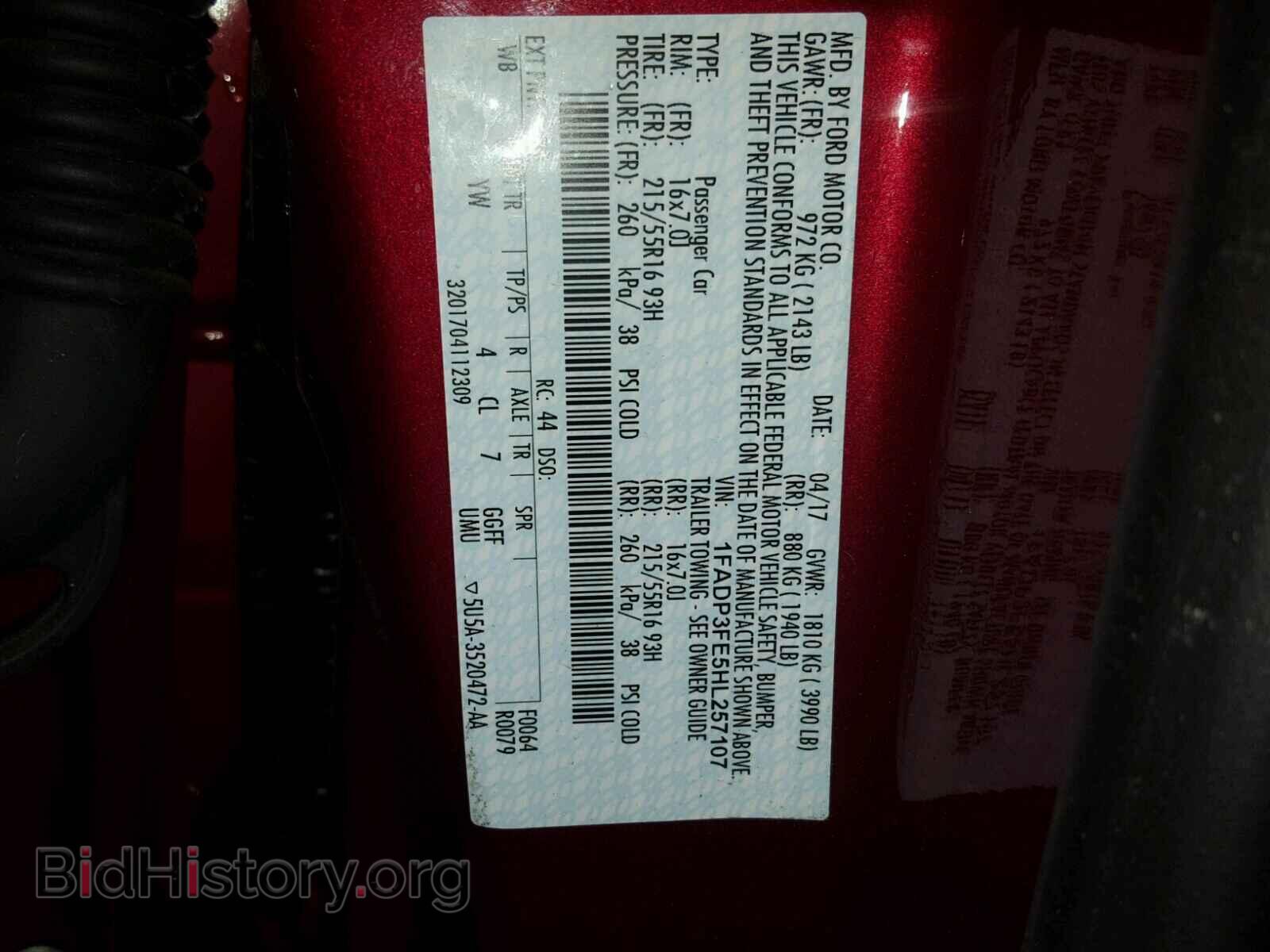 2017 FORD FOCUS - VIN: 1FADP3FE5HL257107 - Photo 10