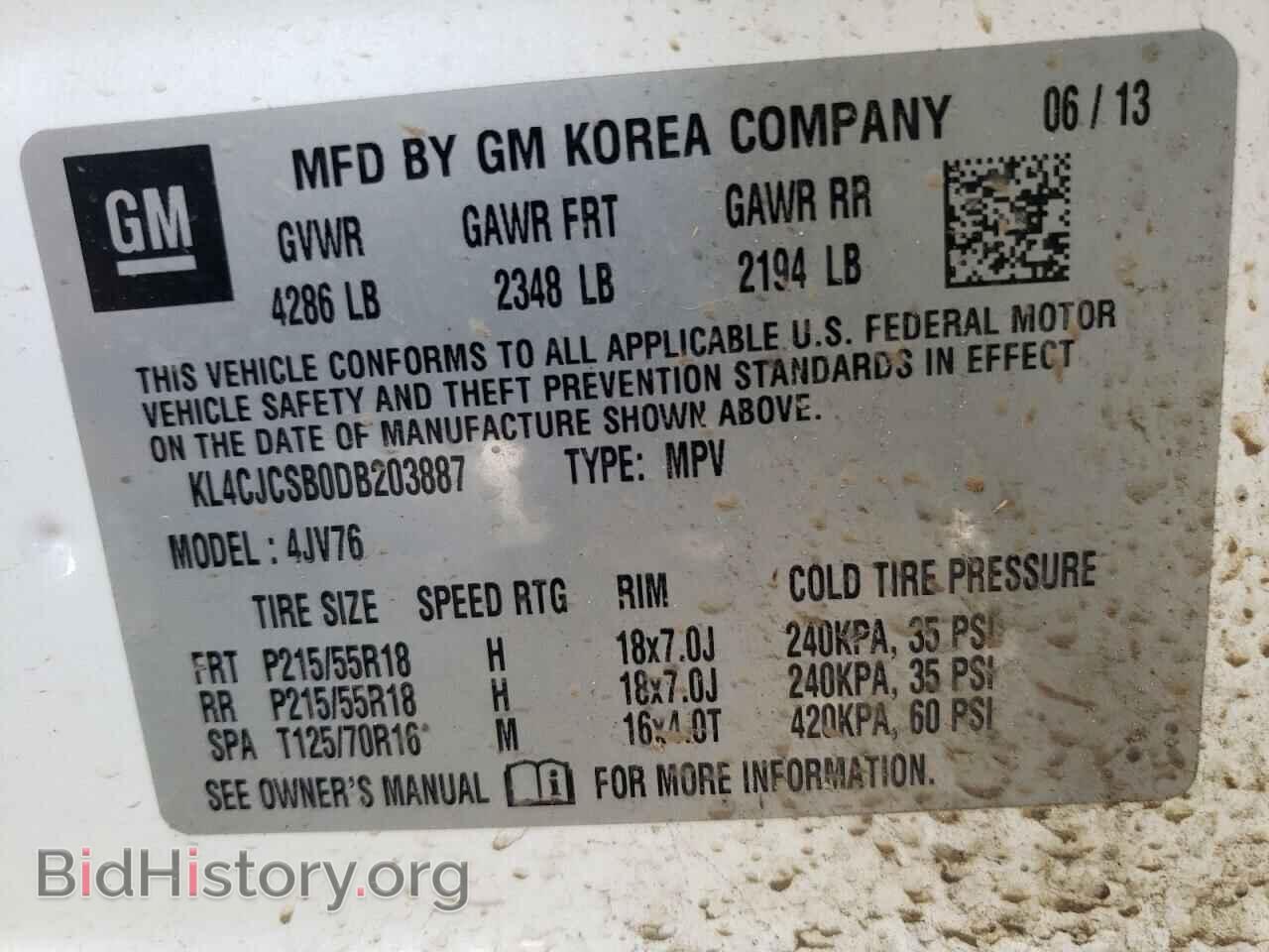 2013 BUICK ENCORE - VIN: KL4CJCSB0DB203887 - Photo 13