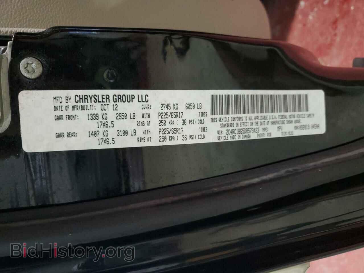 2013 CHRYSLER MINIVAN - VIN: 2C4RC1BG5DR573423 - Photo 13