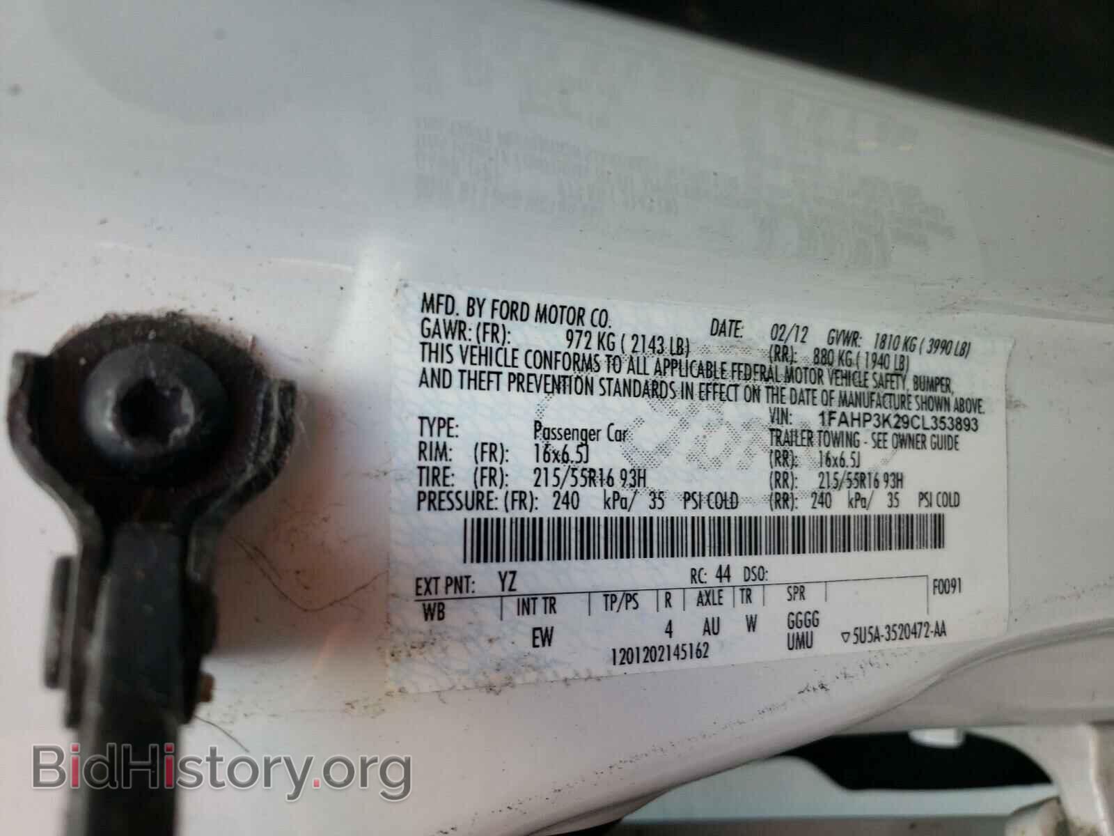 2012 FORD FOCUS - VIN: 1FAHP3K29CL353893 - Photo 10