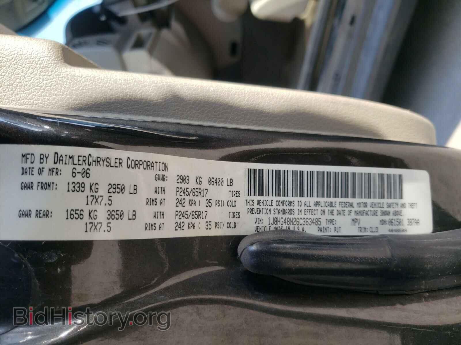2006 JEEP COMMANDER - VIN: 1J8HG48N26C363485 - Фото 10