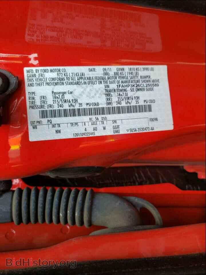 2012 FORD FOCUS - VIN: 1FAHP3K26CL250589 - Фото 10