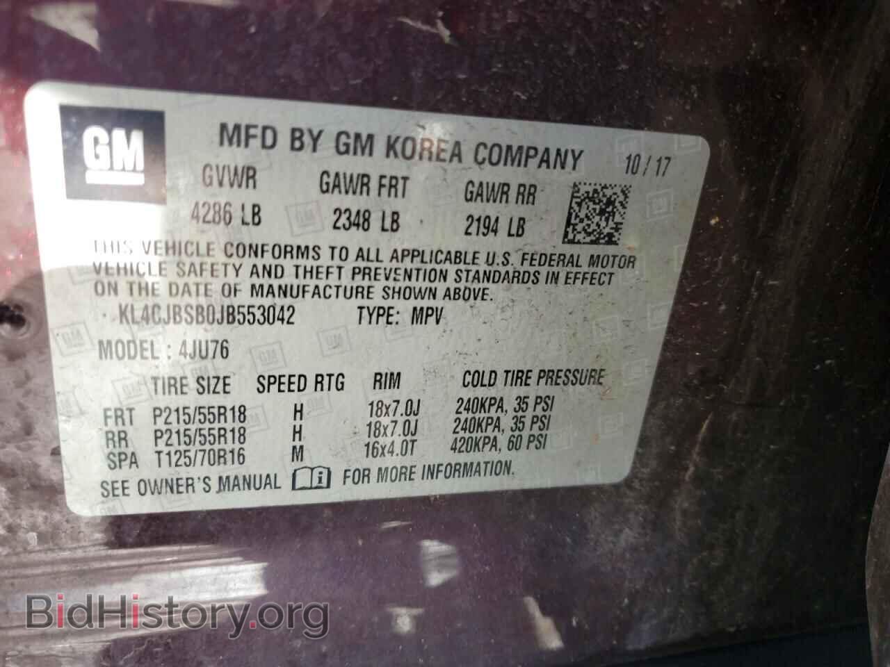2018 BUICK ENCORE - VIN: KL4CJBSB0JB553042 - Photo 13