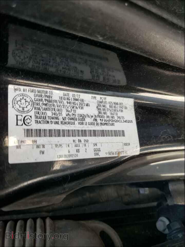 2012 FORD FOCUS - VIN: 1FAHP3H20CL345205 - Фото 10