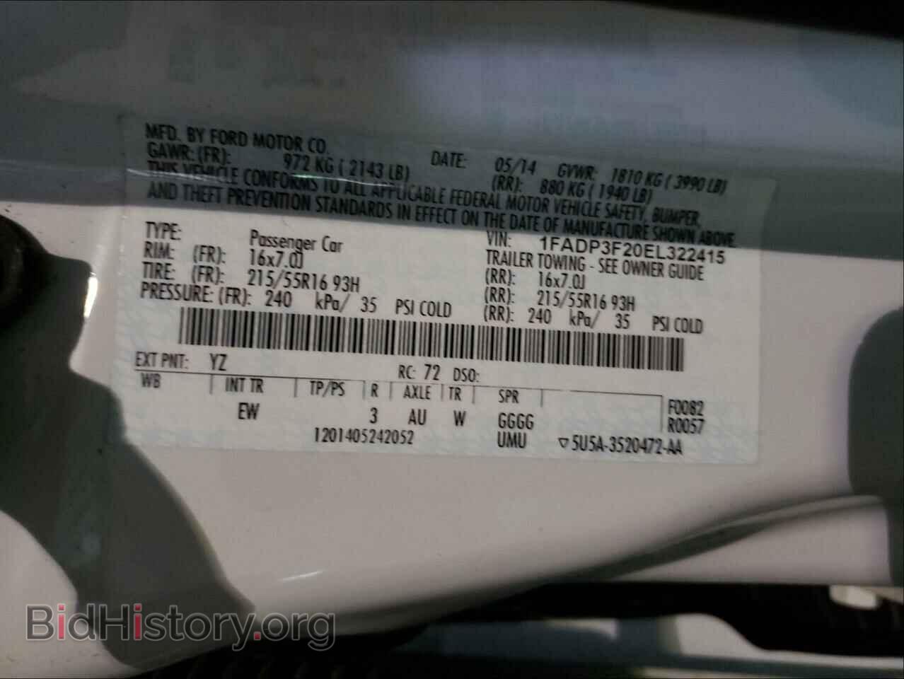 2014 FORD FOCUS - VIN: 1FADP3F20EL322415 - Photo 10