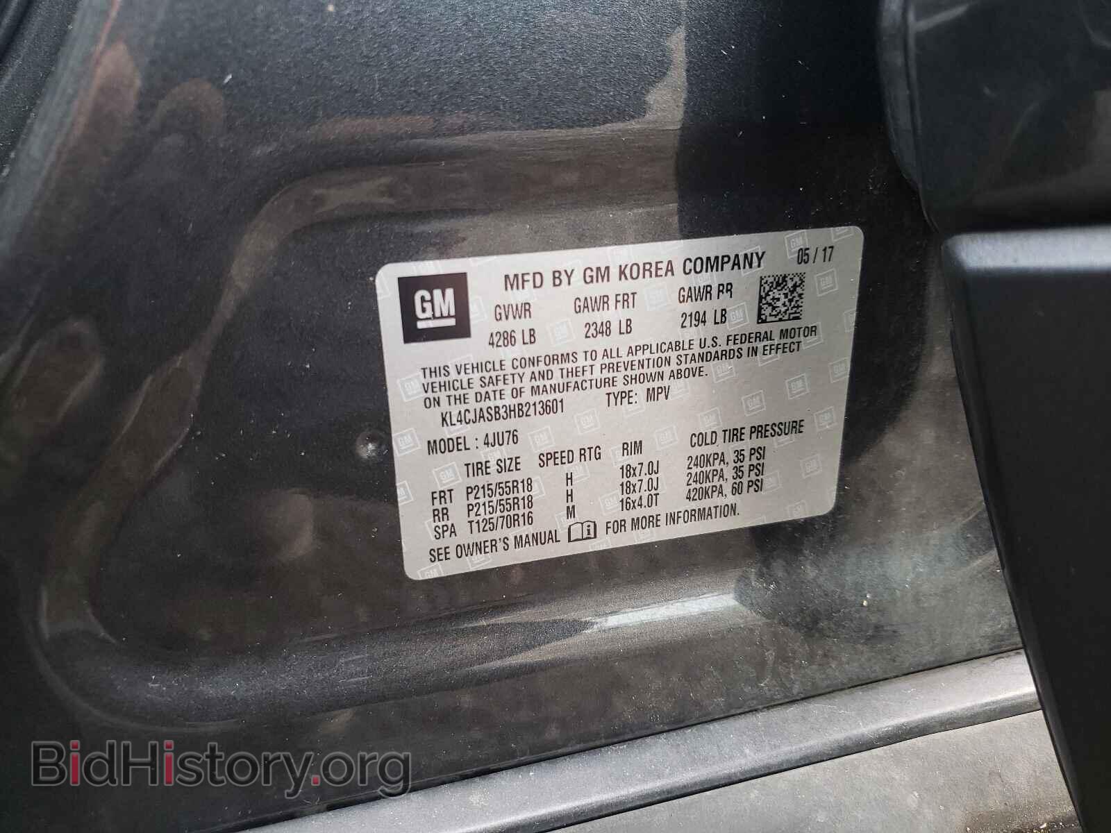 2017 BUICK ENCORE - VIN: KL4CJASB3HB213601 - Photo 10