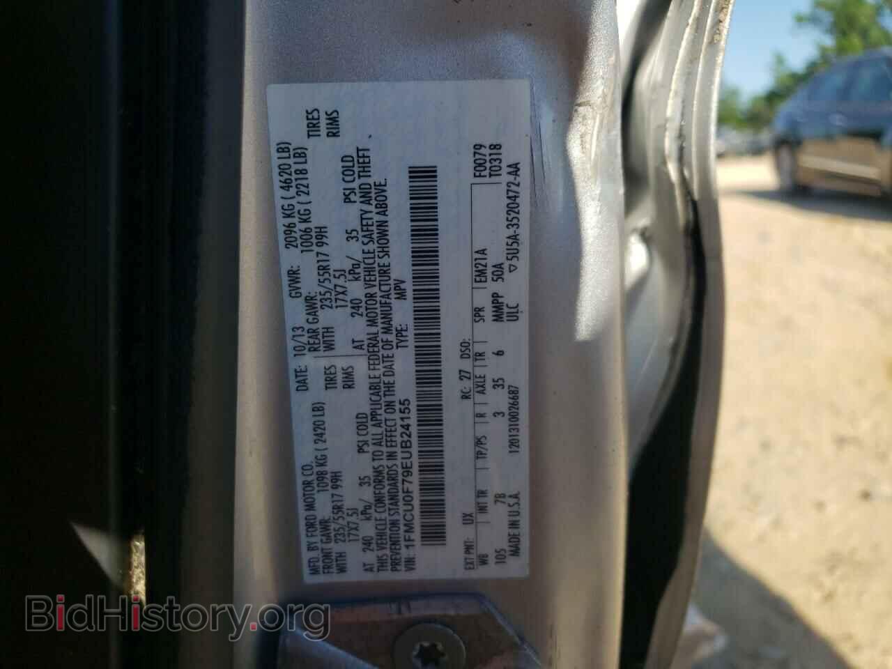 2014 FORD ESCAPE - VIN: 1FMCU0F79EUB24155 - Фото 12