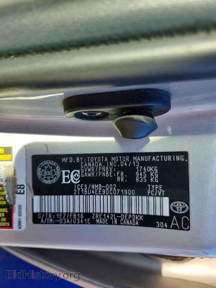 2013 TOYOTA COROLLA - VIN: 2T1BU4EE9DC071900 - Фото 12