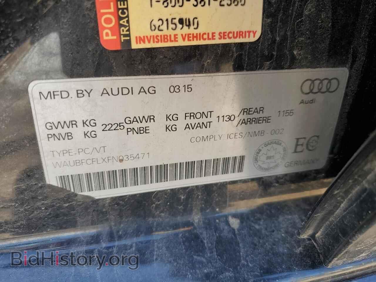 2015 AUDI A4 - VIN: WAUBFCFLXFN035471 - Фото 12