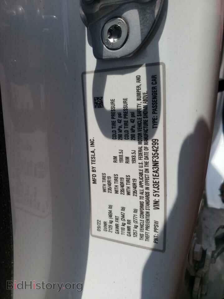 2022 TESLA MODEL 3 - VIN: 5YJ3E1EA3NF354299 - Photo 13