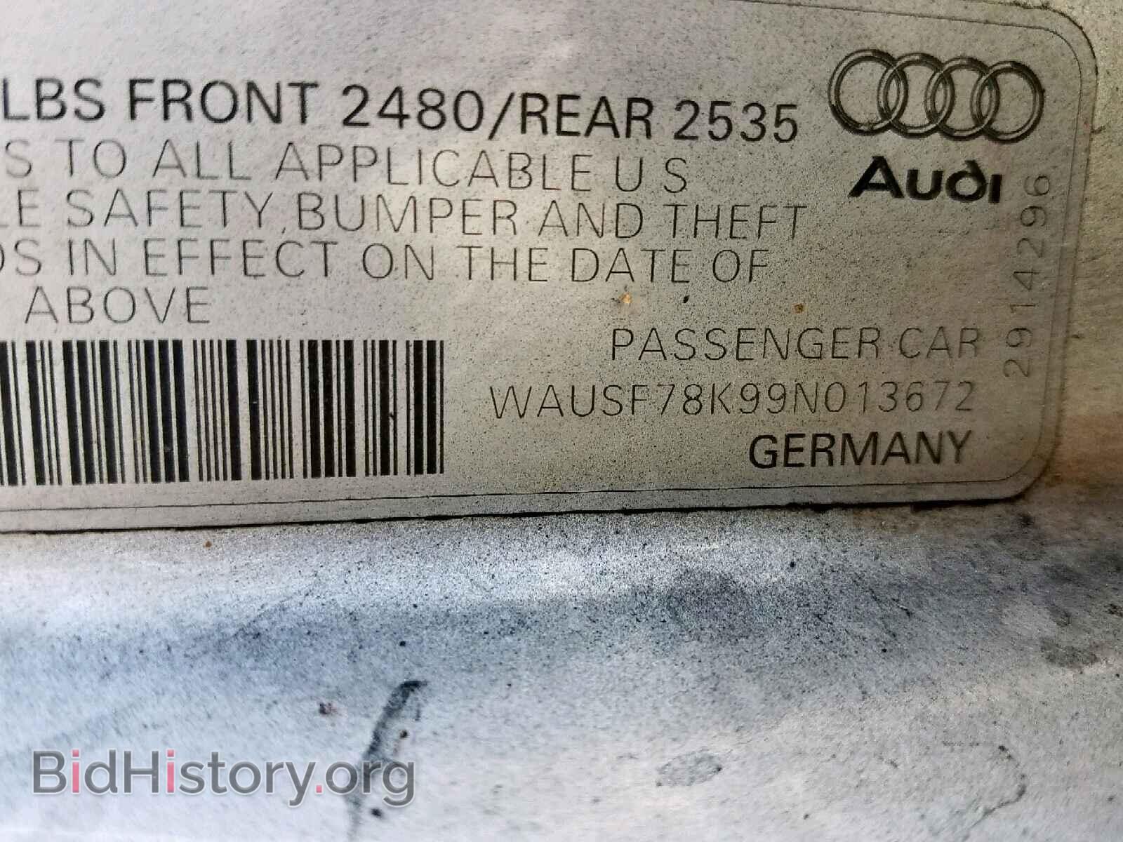 2009 AUDI A4 - VIN: WAUSF78K99N013672 - Photo 10