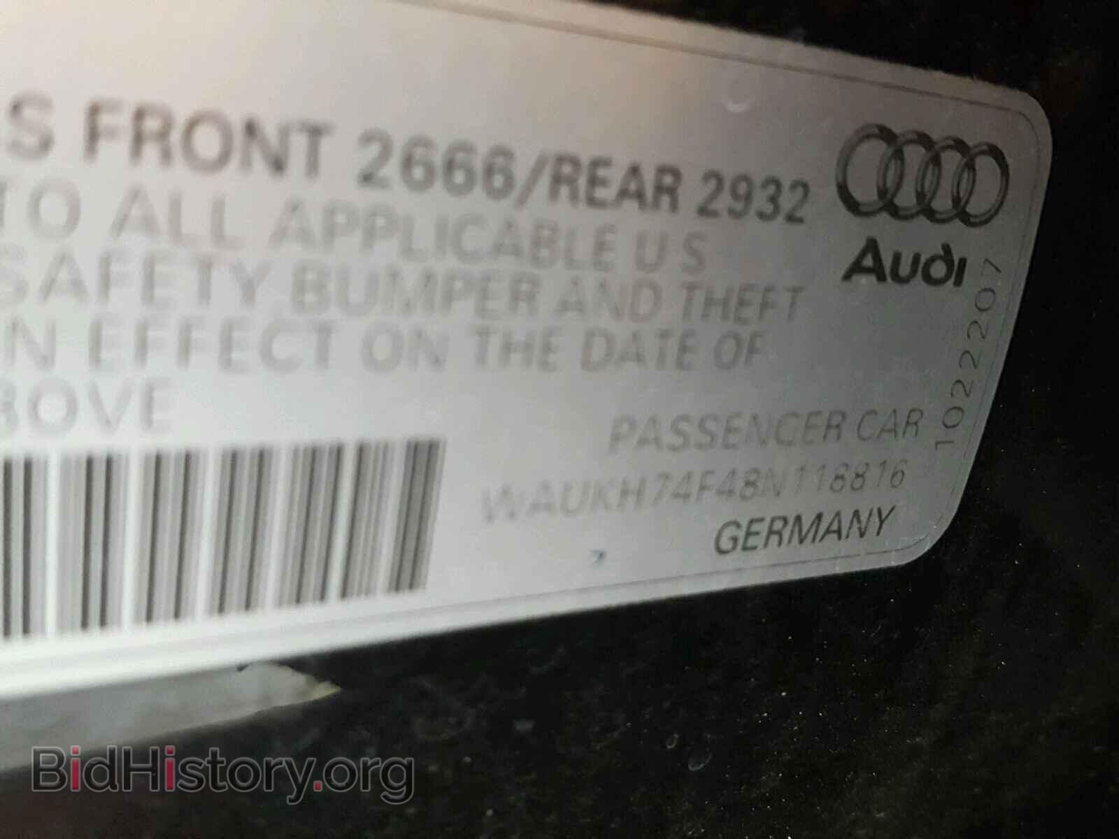 2008 AUDI A6 - VIN: WAUKH74F48N118816 - Фото 10