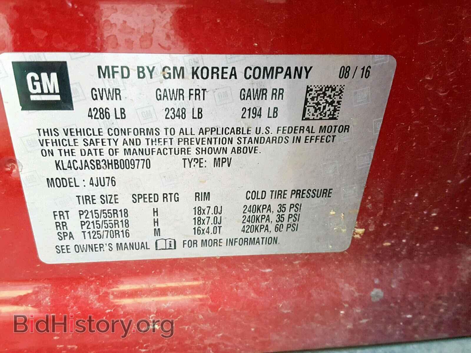 2017 BUICK ENCORE PRE - VIN: KL4CJASB3HB009770 - Photo 10