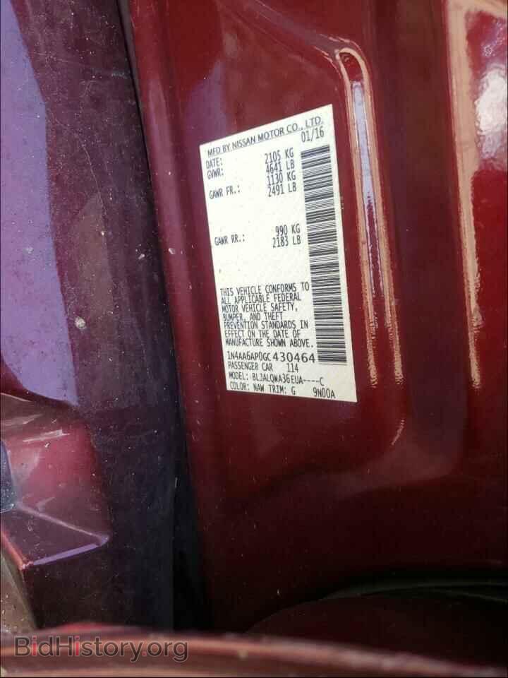 2016 NISSAN MAXIMA - VIN: 1N4AA6AP0GC430464 - Фото 10