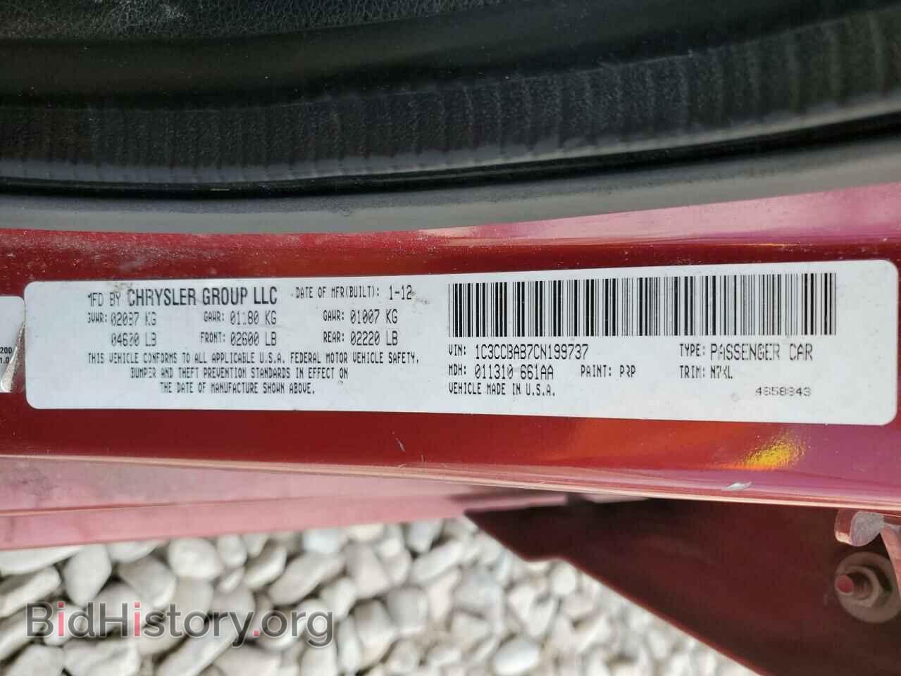 2012 CHRYSLER 200 - VIN: 1C3CCBAB7CN199737 - Photo 12