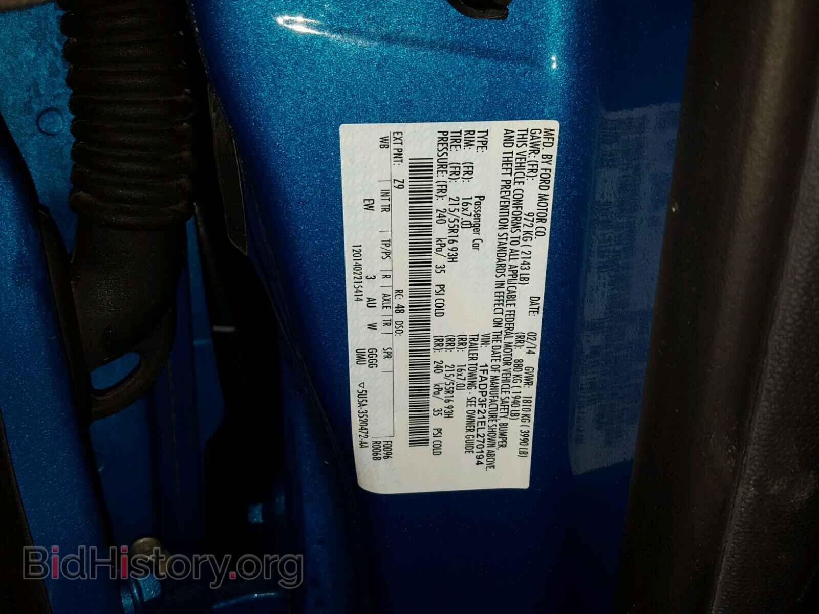 2014 FORD FOCUS - VIN: 1FADP3F21EL270194 - Photo 10
