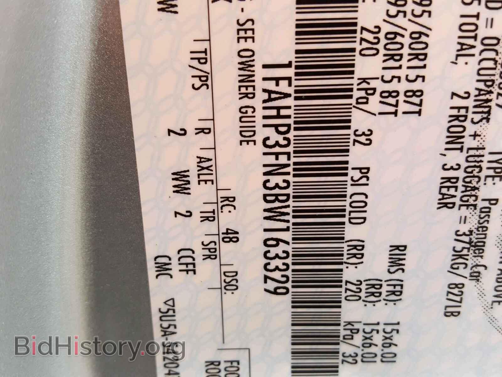 2011 FORD FOCUS - VIN: 1FAHP3FN3BW163329 - Фото 10
