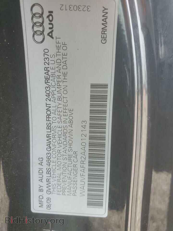 2010 AUDI A5 - VIN: WAUVFAFR2AA012143 - Фото 12