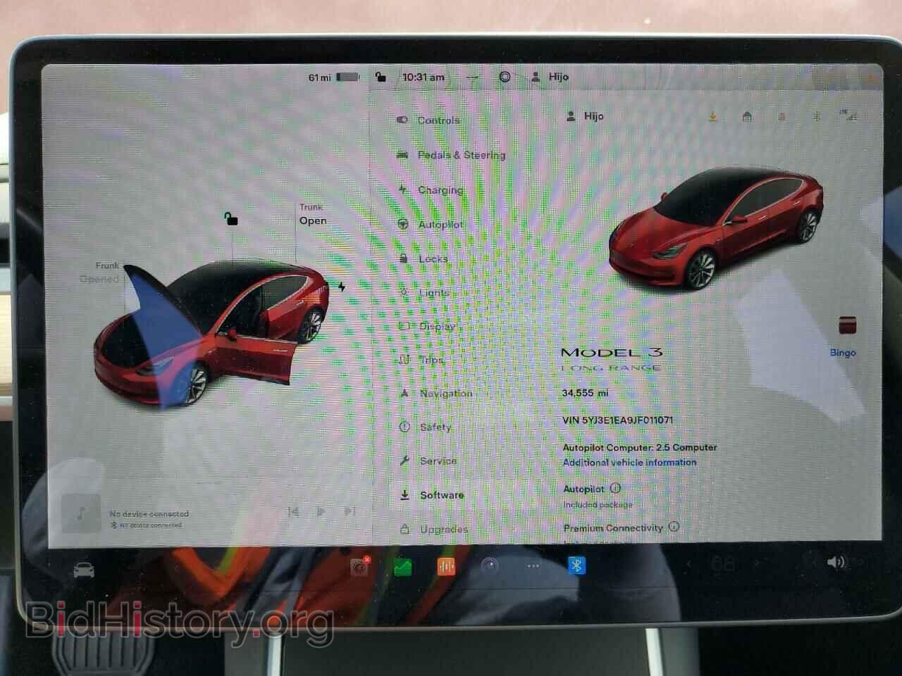 2018 TESLA MODEL 3 - VIN: 5YJ3E1EA9JF011071 - Photo 9