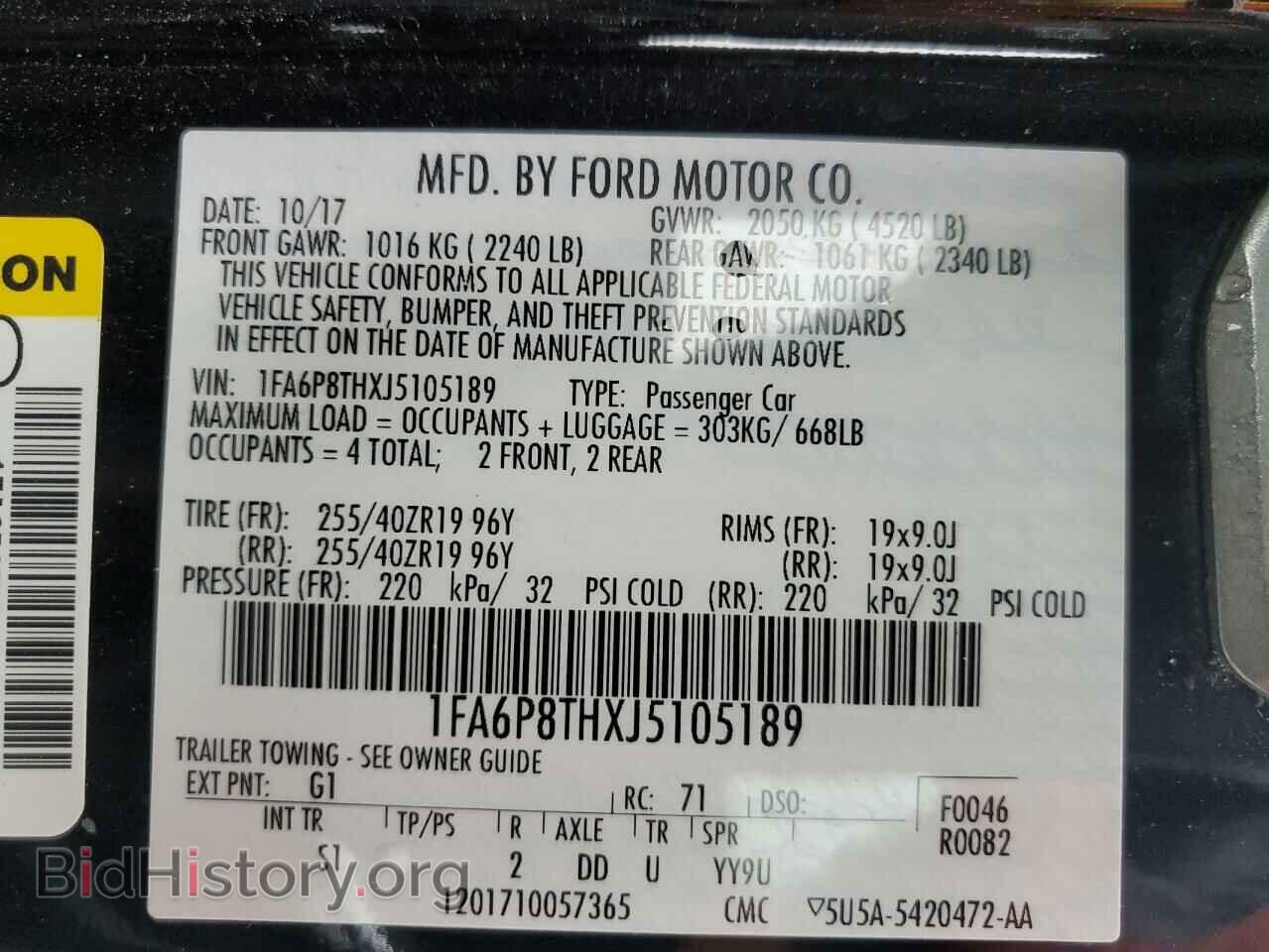 2018 FORD ALL Models - VIN: 1FA6P8THXJ5105189 - Фото 13