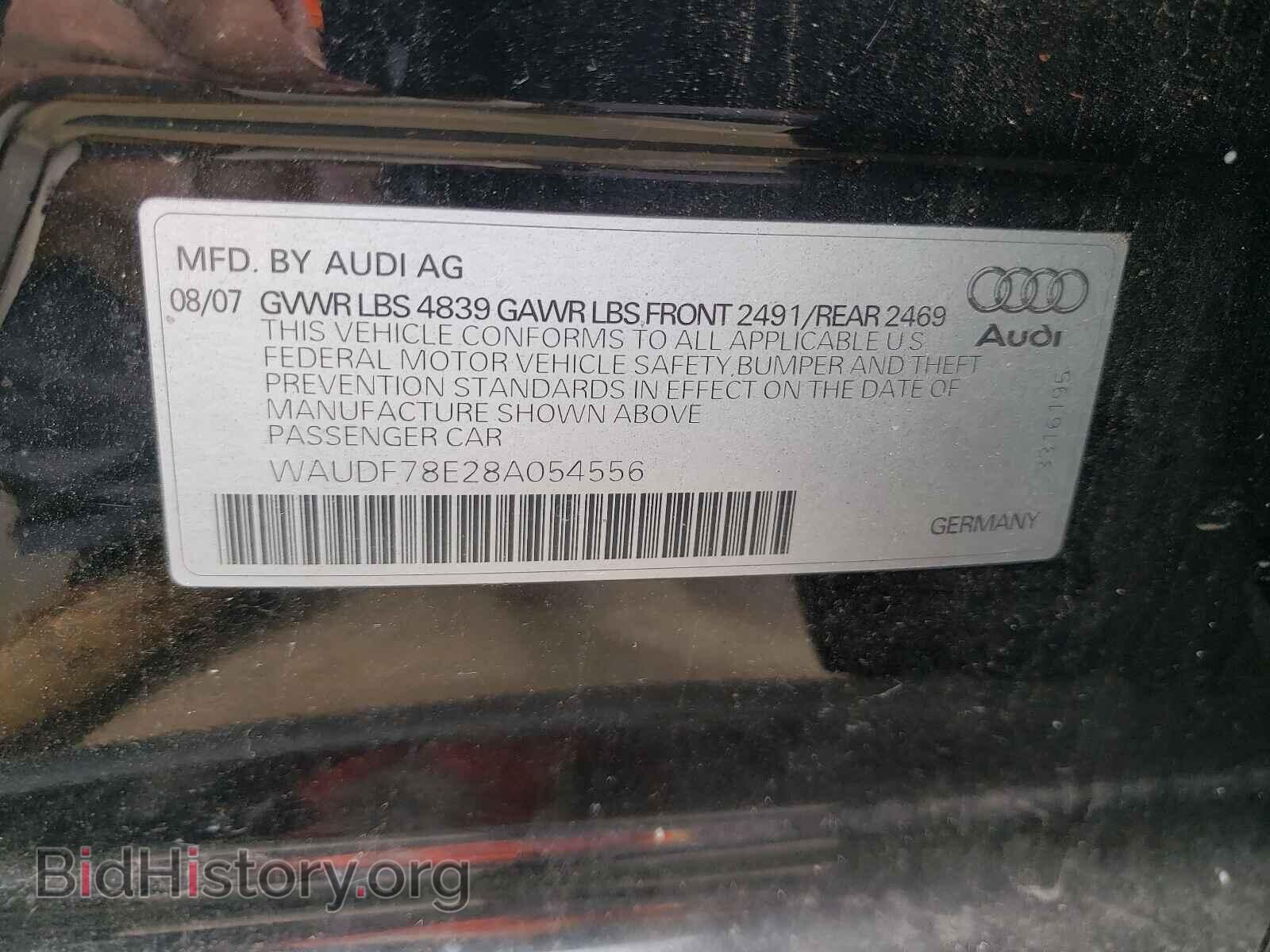 2008 AUDI A4 - VIN: WAUDF78E28A054556 - Photo 10