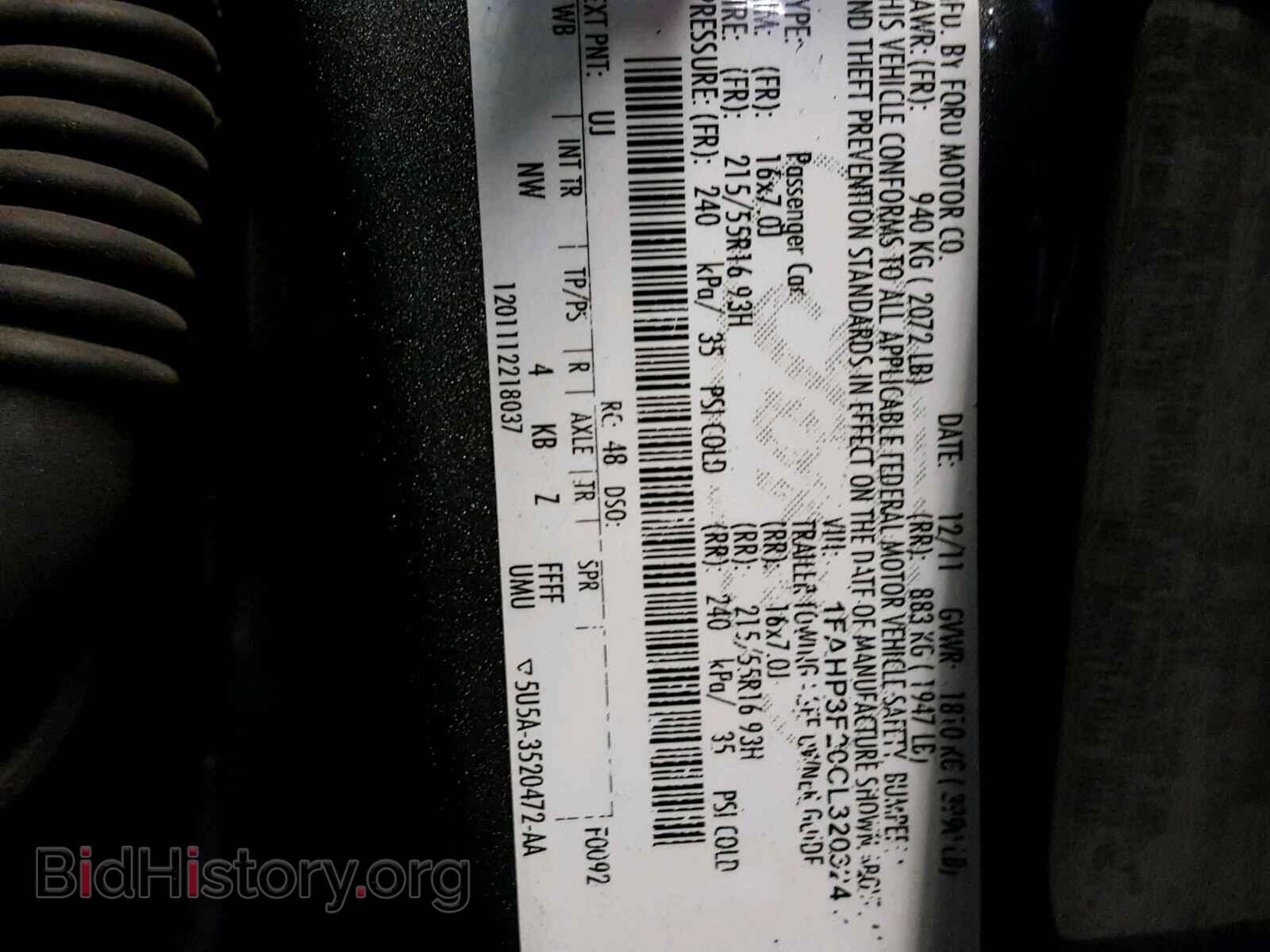 2012 FORD FOCUS - VIN: 1FAHP3F20CL320324 - Photo 10