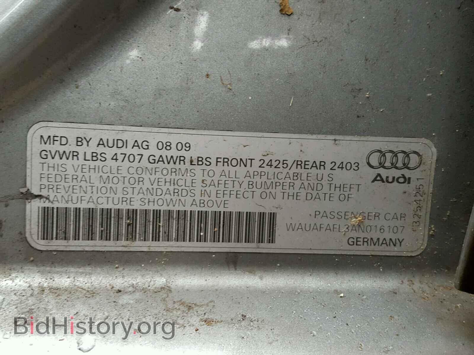 2010 AUDI A4 - VIN: WAUAFAFL3AN016107 - Фото 10