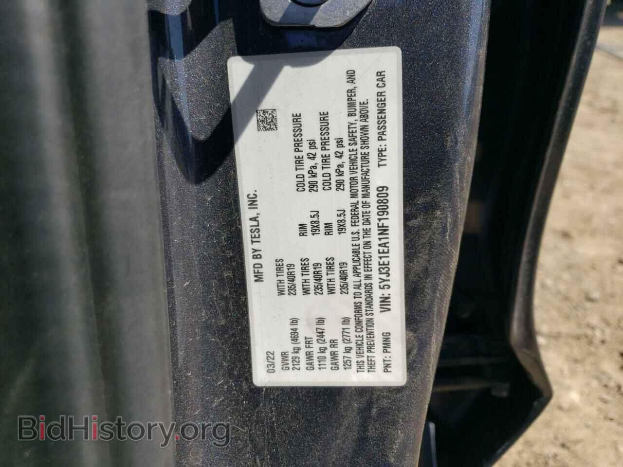 2022 TESLA MODEL 3 - VIN: 5YJ3E1EA1NF190809 - Photo 13