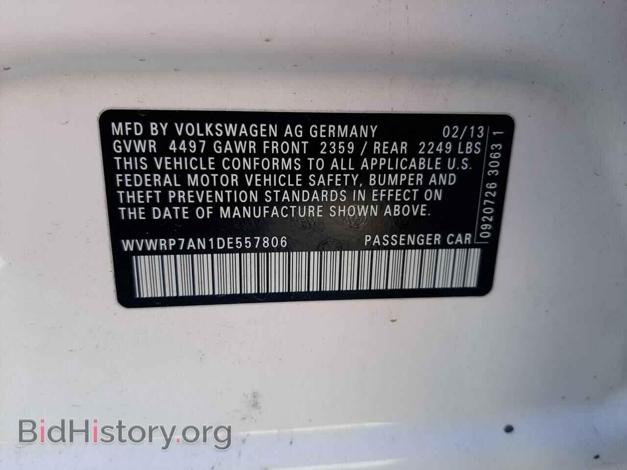 2013 VOLKSWAGEN CC - VIN: WVWRP7AN1DE557806 - Фото 10