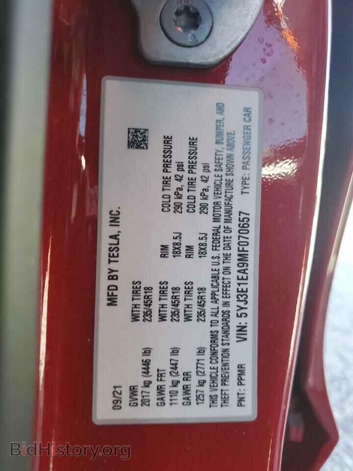 2021 TESLA MODEL 3 - VIN: 5YJ3E1EA9MF070657 - Photo 12