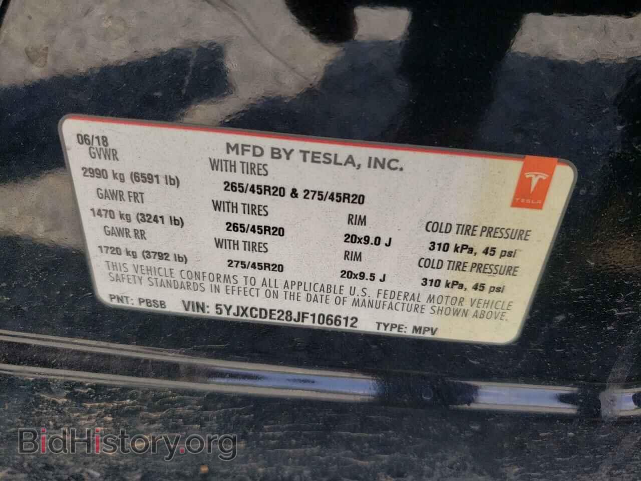 2018 TESLA MODEL X - VIN: 5YJXCDE28JF106612 - Photo 10