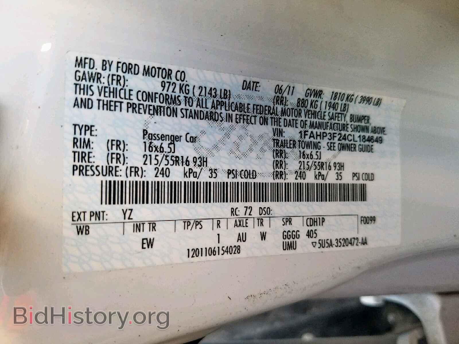 2012 FORD FOCUS SE - VIN: 1FAHP3F24CL184649 - Фото 10