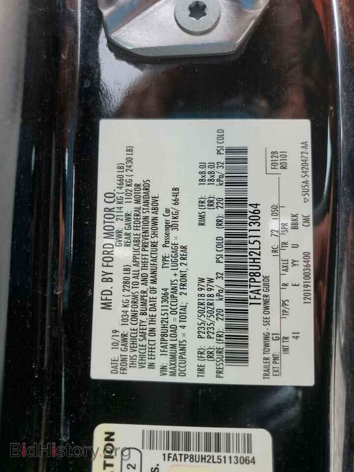 2020 FORD ALL Models - VIN: 1FATP8UH2L5113064 - Фото 13