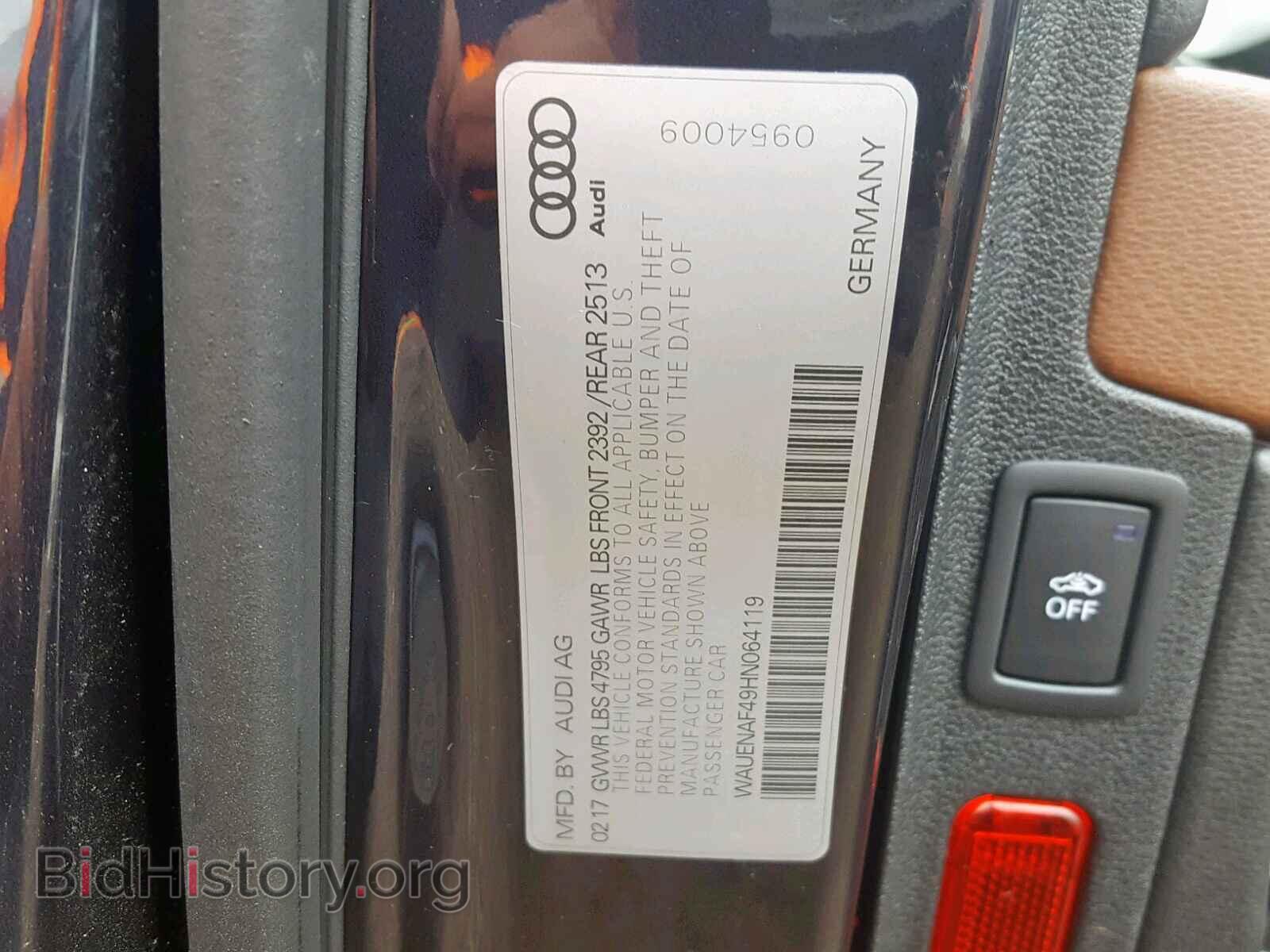 2017 AUDI A4 - VIN: WAUENAF49HN064119 - Фото 10