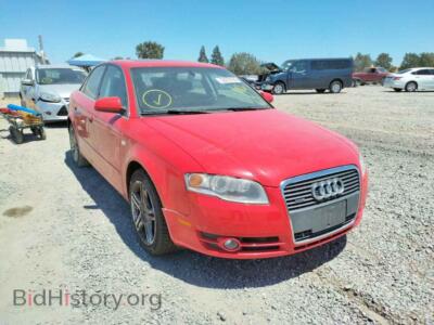 2007 Audi A4 A4 2.0T QU, красный — VIN WAUDF78E67A110268, Copart