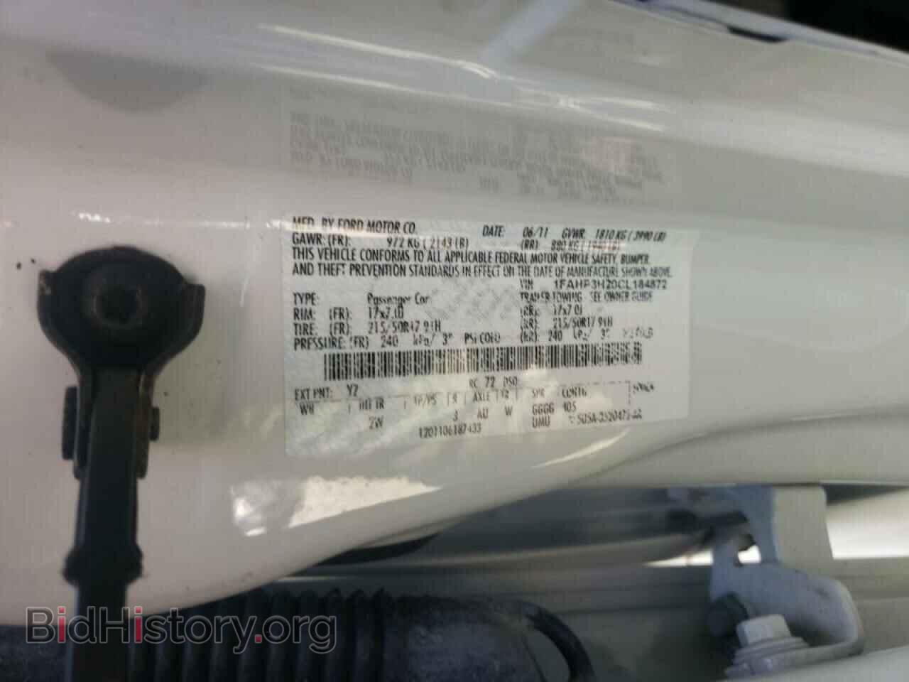 2012 FORD FOCUS - VIN: 1FAHP3H20CL184872 - Фото 10