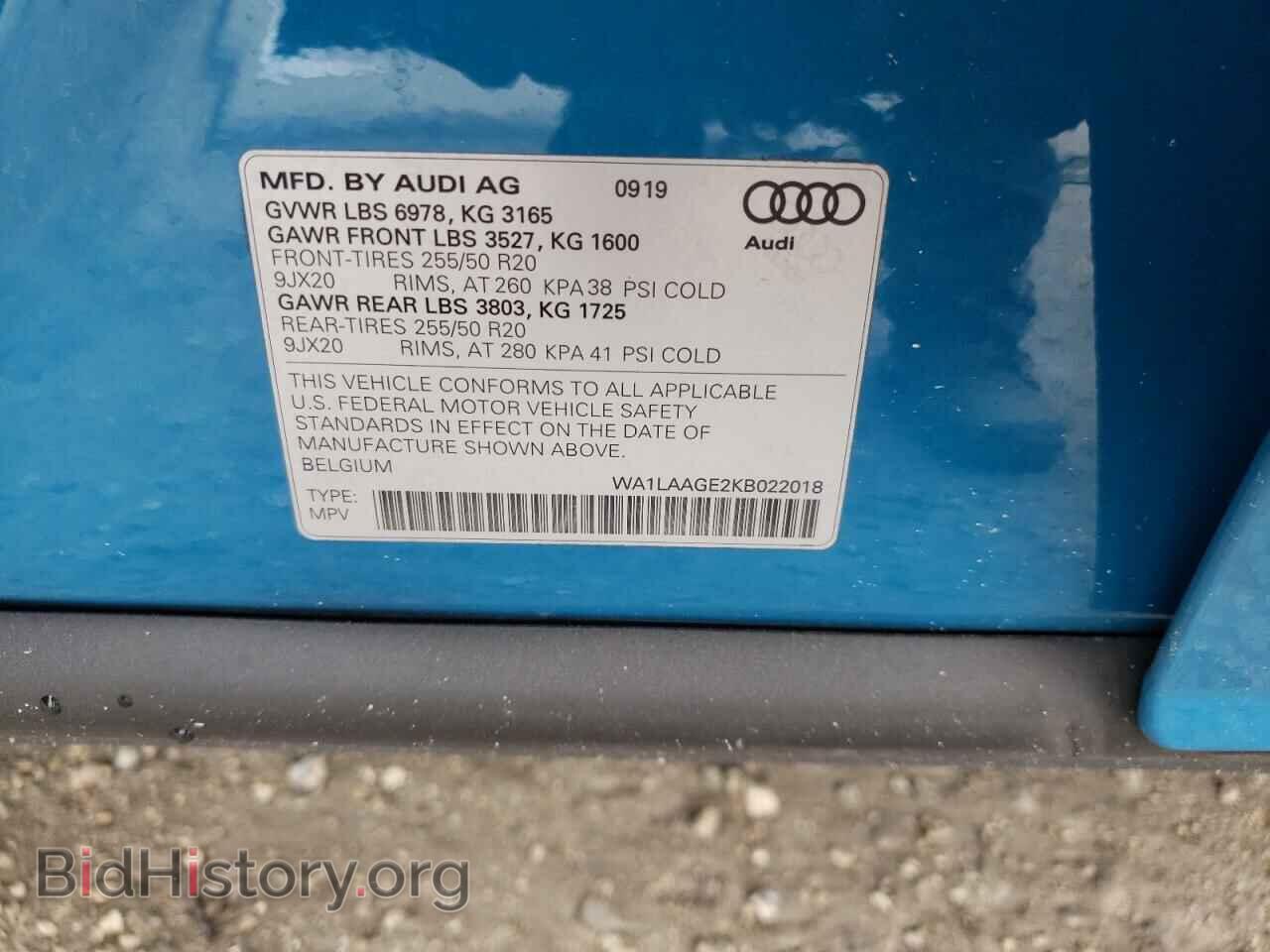 2019 AUDI E-TRON - VIN: WA1LAAGE2KB022018 - Photo 10